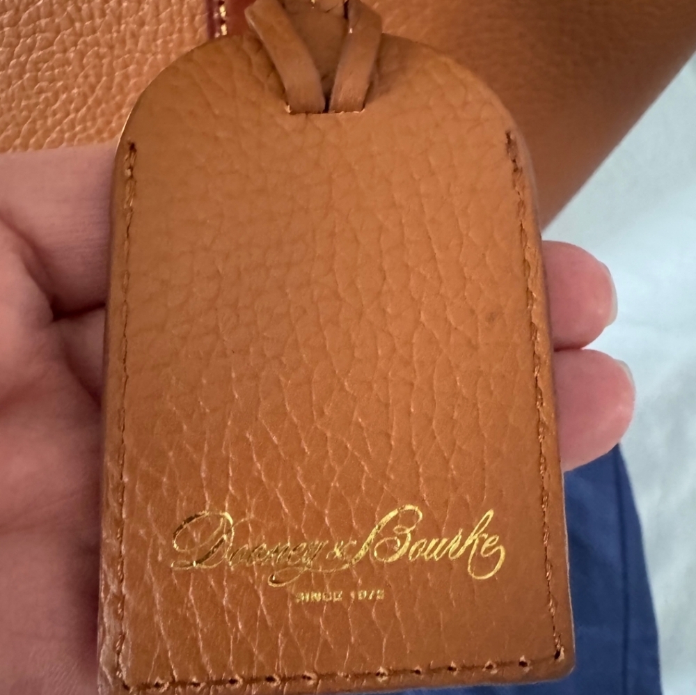 Dooney & Bourke Charlston Brown Leather Tote - Picture 2 of 8